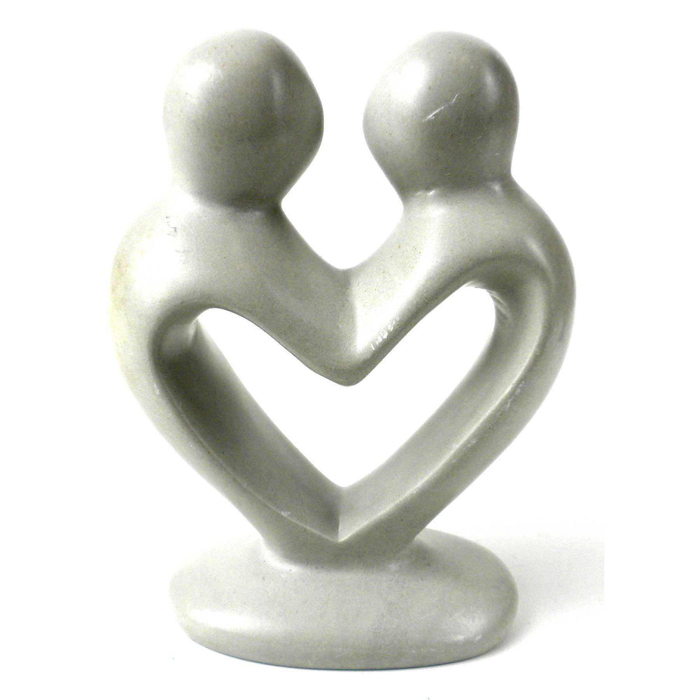 Soapstone Lovers Heart Natural - 4 Inch - SMOLArt - Flyclothing LLC