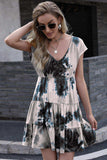 Tie-Dye Ruffle Hem Dress - Trendsi - Flyclothing LLC