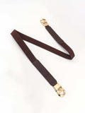 Zinc Alloy Buckle Elastic PU Belt - Trendsi - Flyclothing LLC