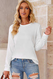 Round Neck Long Sleeve Top - Trendsi - Flyclothing LLC