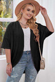 Plus Size Ribbed Cocoon Cover Up - Trendsi - Flyclothing LLC