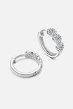 Moissanite 925 Sterling Silver Huggie Earrings - Trendsi - Flyclothing LLC