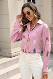 Printed Collared Neck Buttoned Shirt - Trendsi - Flyclothing LLC