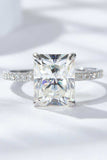4 Carat Moissanite 4-Prong Side Stone Ring - Trendsi - Flyclothing LLC