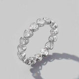 925 Sterling Silver Zircon Heart Ring - Trendsi - Flyclothing LLC
