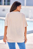 Plus Size Ribbed Cocoon Cover Up - Trendsi - Flyclothing LLC