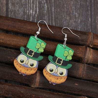 Owl Acrylic Dangle Earrings - Trendsi - Flyclothing LLC