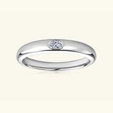 925 Sterling Silver Inlaid Moissanite Ring - Trendsi - Flyclothing LLC