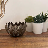 Decorative Drum Art Bowl or Votive, Mango Leaf - Haitian Artisans - Flyclothing LLC