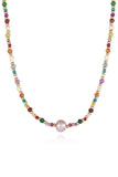 Multicolored Bead Necklace - Trendsi - Flyclothing LLC