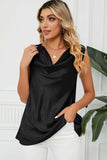 Ruched Cowl Neck Tank - Trendsi - Flyclothing LLC