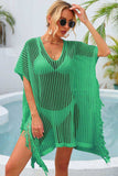 Fringe Trim Openwork Cover Up - Trendsi - Flyclothing LLC