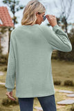 Eyelet Round Neck Long Sleeve T-Shirt - Trendsi - Flyclothing LLC
