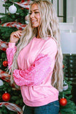 Sequin Round Neck Dropped Shoulder Sweatshirt - Trendsi - Flyclothing LLC