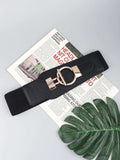 PU Elastic Wide Belt with Alloy Buckle - Trendsi - Flyclothing LLC