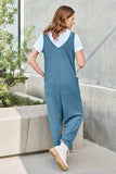 Double Take Full Size Sleeveless Straight Jumpsuit - Trendsi - Flyclothing LLC