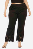 Plus Size Openwork Detail Pants - Trendsi - Flyclothing LLC