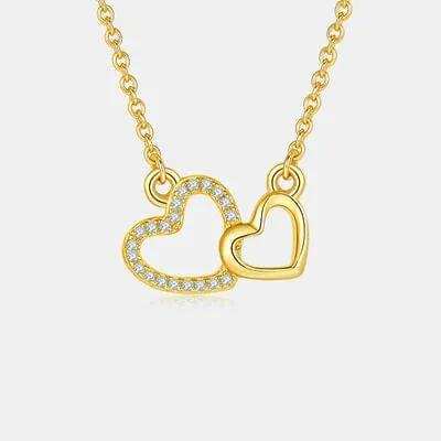 Moissanite 925 Sterling Silver Heart Necklace - Trendsi - Flyclothing LLC