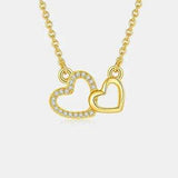 Moissanite 925 Sterling Silver Heart Necklace - Trendsi - Flyclothing LLC