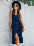 Printed Tie-Waist Spaghetti Strap Dress - Trendsi - Flyclothing LLC