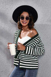 Striped V-Neck Knit Top - Trendsi - Flyclothing LLC