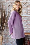 Heimish Full Size Round Neck Dropped Shoulder Blouse - Trendsi - Flyclothing LLC