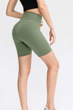 Slim Fit Wide Waistband Sports Shorts - Trendsi - Flyclothing LLC