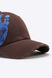 VIBRA Graphic Distressed Adjustable Baseball Cap - Trendsi - Flyclothing LLC