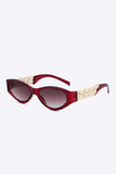 Chain Detail Temple Cat Eye Sunglasses - Trendsi - Flyclothing LLC
