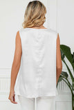 Ruched Cowl Neck Tank - Trendsi - Flyclothing LLC