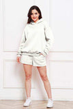 Drop Shoulder Long Sleeve Hoodie and Shorts Set - Trendsi - Flyclothing LLC