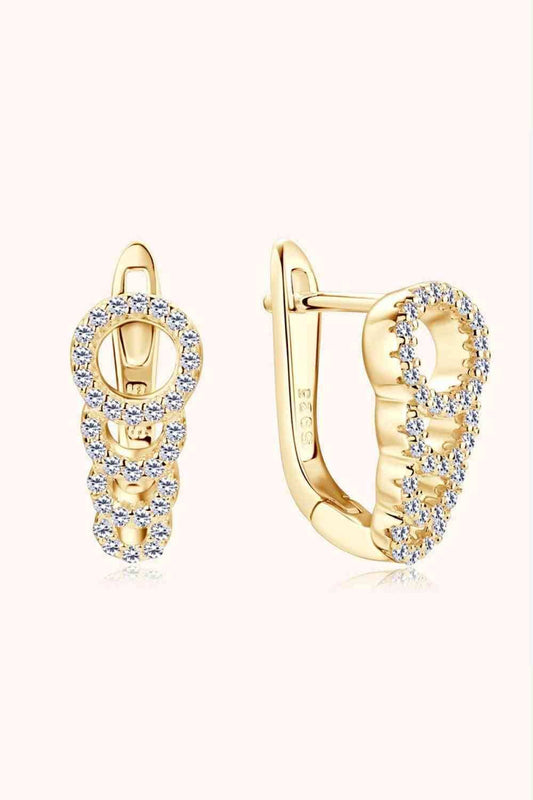 Moissanite 925 Sterling Silver Earrings - Trendsi - Flyclothing LLC