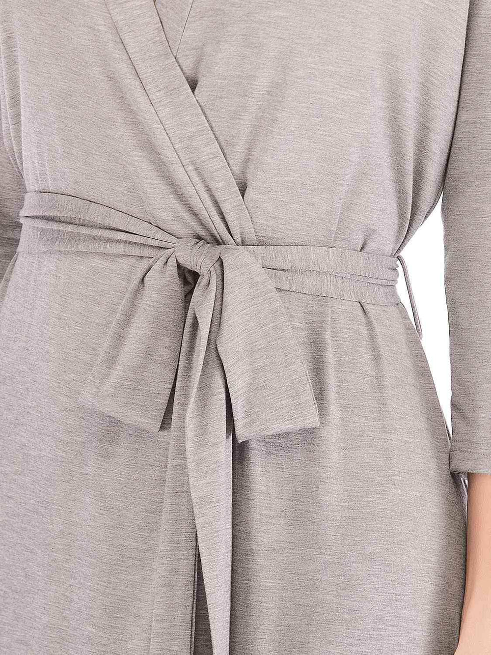 Plunge Tie Front Night Dress - Trendsi - Flyclothing LLC