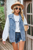 Sleeveless Denim Top with A Detachable Hood - Trendsi - Flyclothing LLC