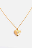 Zircon Heart Shape 14K Gold-Plated Pendant Necklace - Trendsi - Flyclothing LLC
