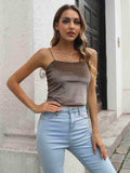 Straight Neck Cropped Cami - Trendsi - Flyclothing LLC