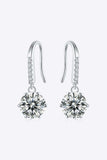 6-Prong Moissanite Drop Earrings - Trendsi - Flyclothing LLC