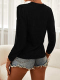 Cutout Long Sleeve Round Neck Top - Trendsi - Flyclothing LLC