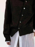 Dropped Shoulder Buttoned Cardigan - Trendsi - Flyclothing LLC