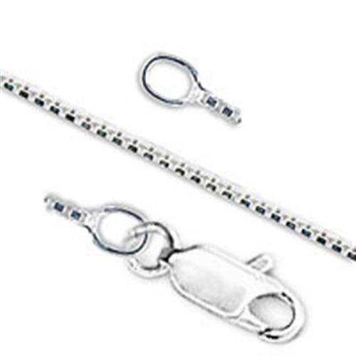 Alamode High-Polished 925 Sterling Silver Chain with No Stone - Alamode - Flyclothing LLC