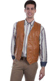 Scully SADDLE TAN MENS VEST - Scully Leather - Flyclothing LLC