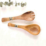 Olive Wood Serving Set, Small with Batik Inlay - Jedando - Flyclothing LLC