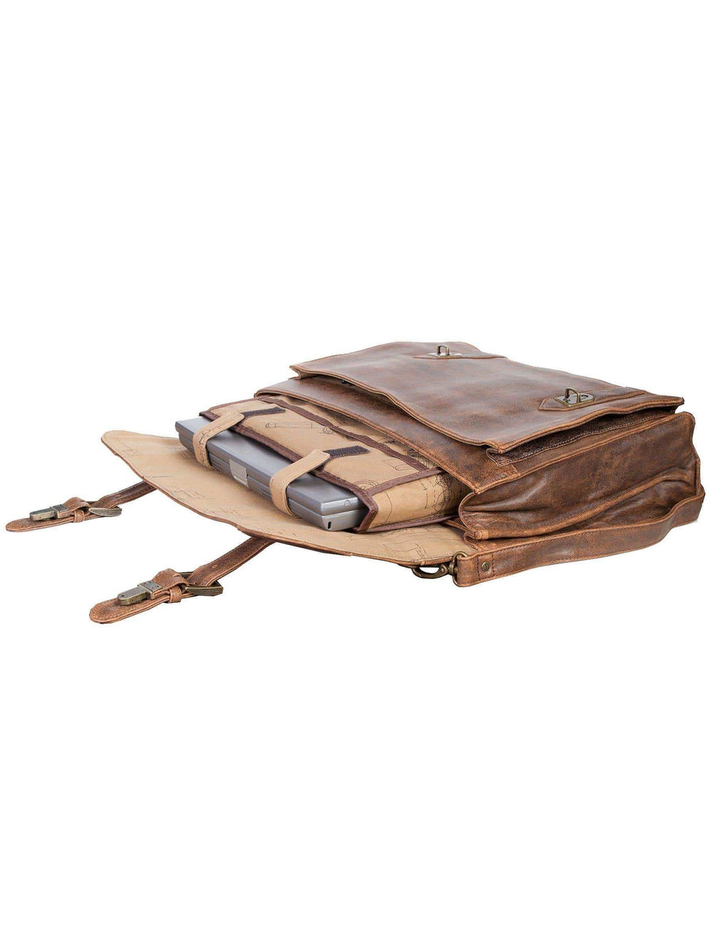 Scully WALNUT SATCHEL BRIEF - Scully Leather - Flyclothing LLC