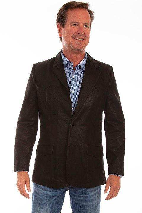 Scully Leather Black Mens Blazer - Scully Leather - Flyclothing LLC