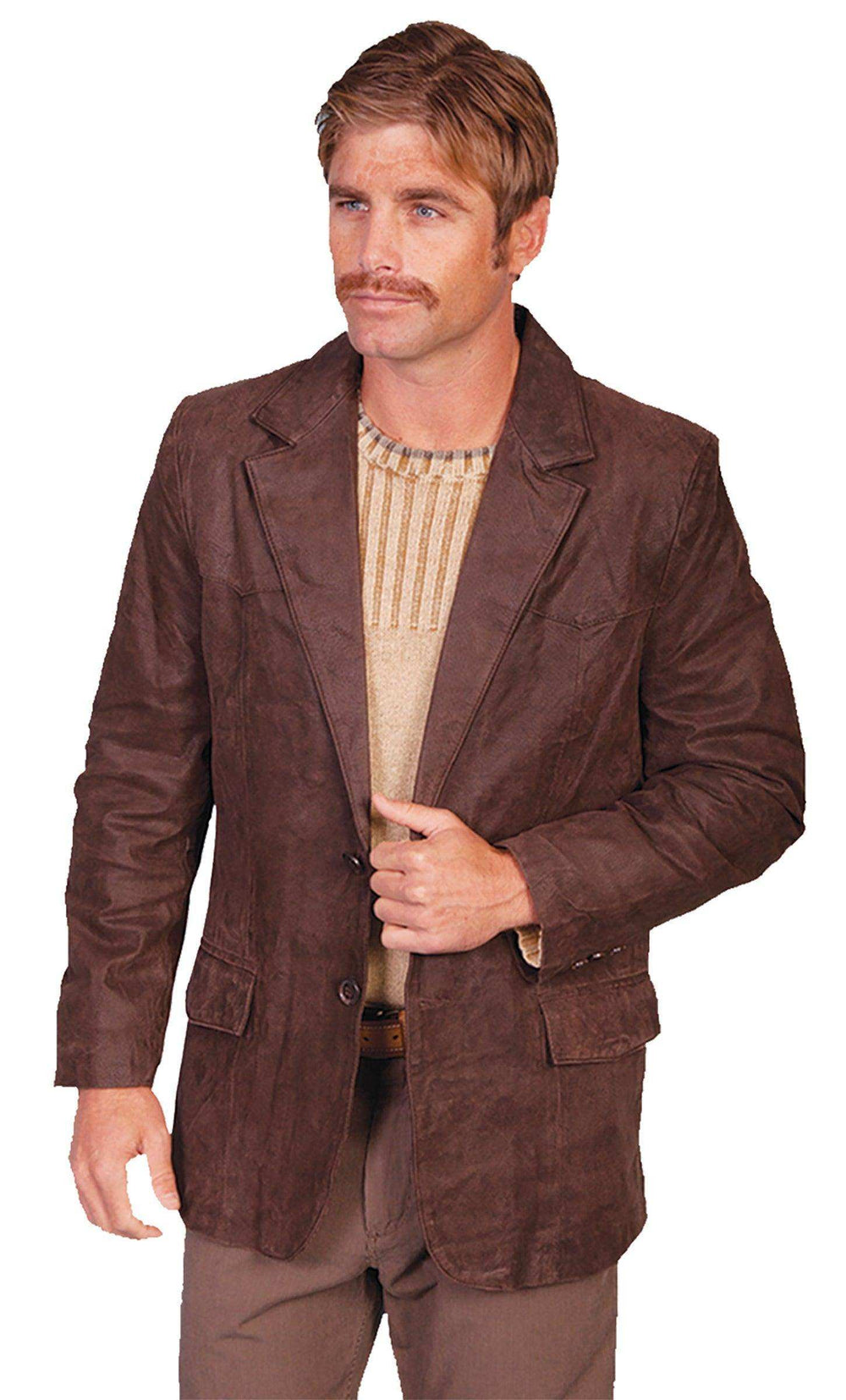 Scully Leather Brown Mens Blazer - Scully Leather - Flyclothing LLC