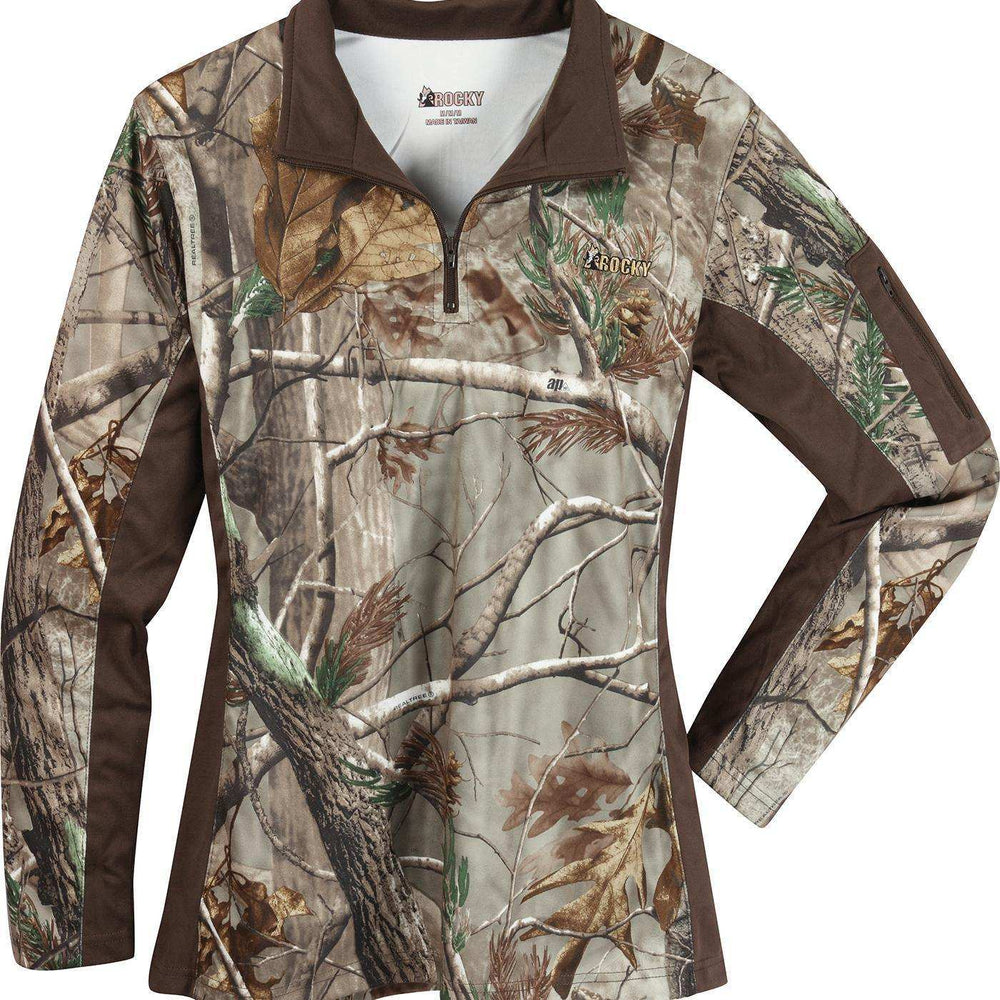 Rocky Women's SilentHunter 1/4 Zip Camo Shirt - Rocky - Flyclothing LLC