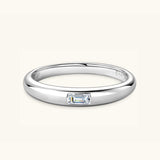 925 Sterling Silver Inlaid Moissanite Ring - Trendsi - Flyclothing LLC