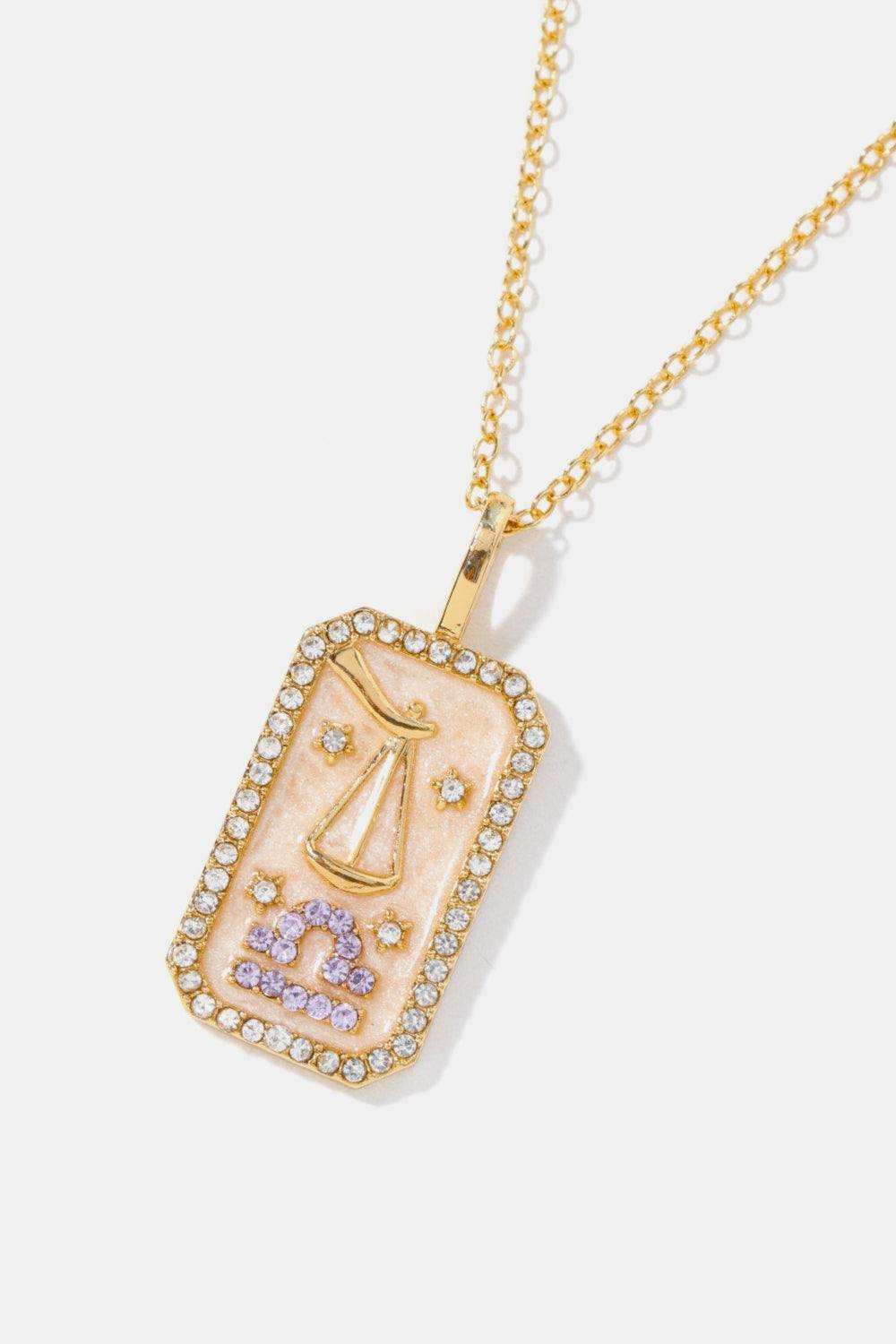 Rhinestone Constellation Pendant Copper Necklace - Trendsi - Flyclothing LLC