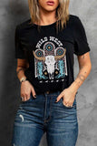 WILD WEST Graphic Short Sleeve Tee Shirt - Trendsi - Flyclothing LLC