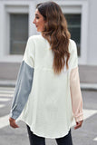 Textured Drop Shoulder Longline Shirt - Trendsi - Flyclothing LLC